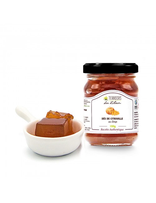 Dés de citrouille au sirop