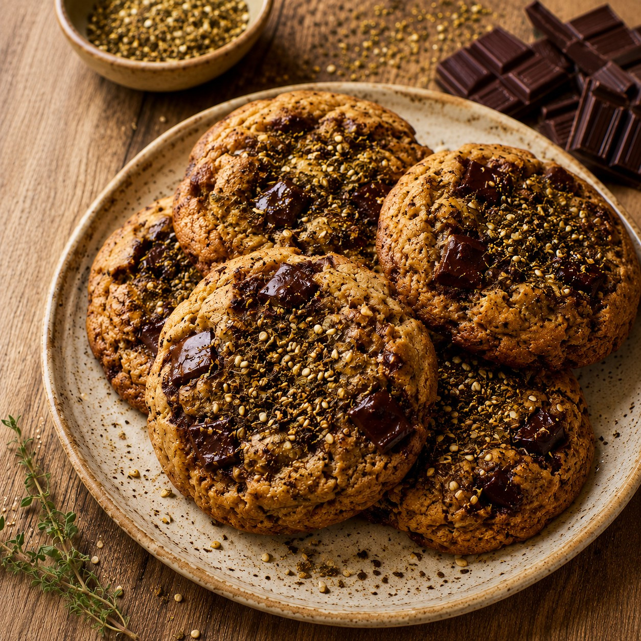 Cookies chocolat et zaatar