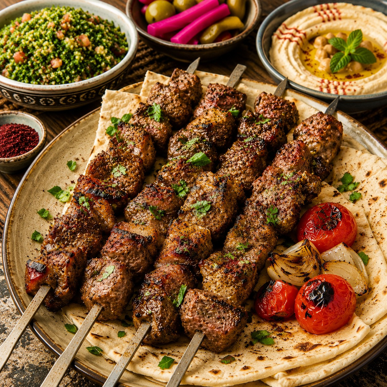 Lahm mechwi (Brochette de viande)